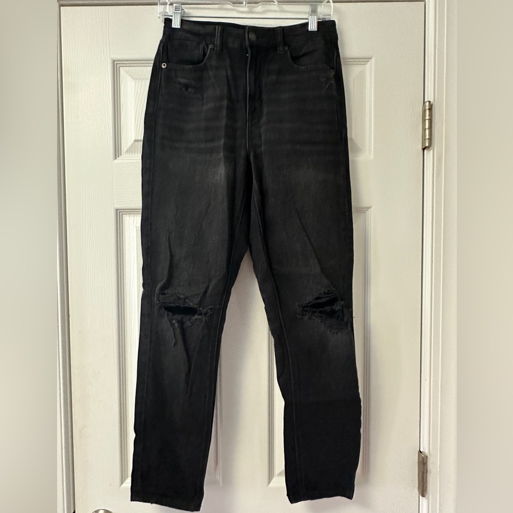 American Eagle black comfort stretch mom jeans Sz 2Reg.